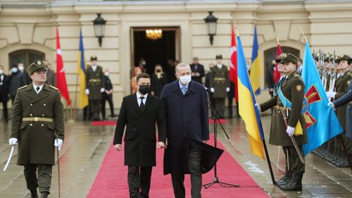 Erdogan se declară pregătit la Kiev să încerce o mediere între Ucraina şi Rusia, în paralel cu eforturile europene / Semnal către Putin: „Vom continua să apărăm integritatea teritorială a Ucrainei, inclusiv a Crimeii”