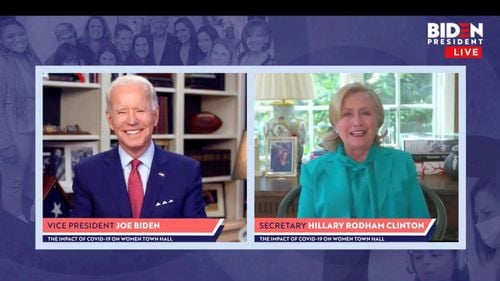 Hillary Clinton şi-a anunţat susţinerea pentru candidatul democrat Joe Biden