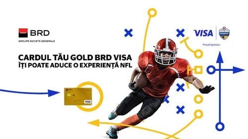 Cum poți câștiga o experiență NFL sau un ceas Garmin pentru antrenamente? Ia-ți Cardul Gold BRD VISA și te poți bucura de super experiențe! (P)