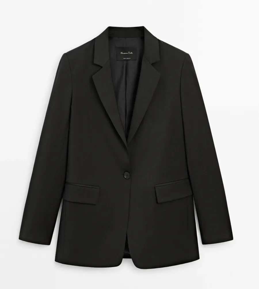 moda, moda de vara, sacou, sacou negru, sacou massimo dutti, stil minimanilst