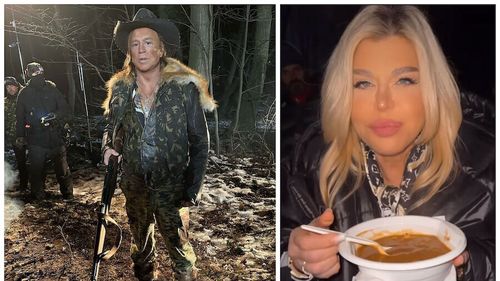 Actorul Mickey Rourke, cină cu gulyás unguresc într-o pădure de lângă Oradea, alături de Loredana Groza și alți actori implicați în filmul „21 de rubini”