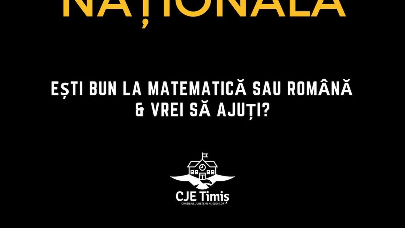 Liceeni care meditează gratuit la Matematică și Română alți copii, pentru Evaluarea Națională de la clasa a VIII-a – Proiect lansat de Consiliul Elevilor Timiș