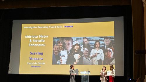 Ziarul de Gardă a câştigat European Press Prize pentru investigaţia sub acoperire „În slujba Moscovei” /  Timp de patru luni, reporterii Măriuţa Nistor şi Natalia Zaharescu au documentat activităţile reţelei Şor din interior, folosind camere ascunse şi identităţi false