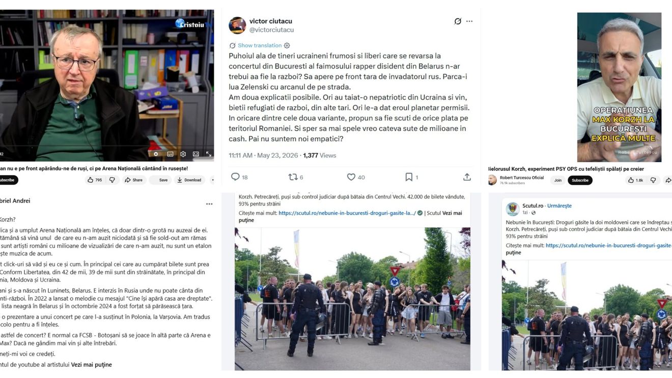 Val de fake-uri despre concertul lui Max Korj: Cum a fost Bucureștiul ”cotropit de armata sovietică” / Acuzații fără dovezi și fake-uri grosolane, în lanț tot weekend-ul