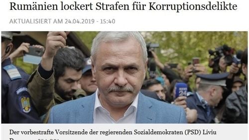 FAZ: România relaxează pedepsele pentru fapte de corupție/  Recentele reforme împiedică lupta împotriva corupției