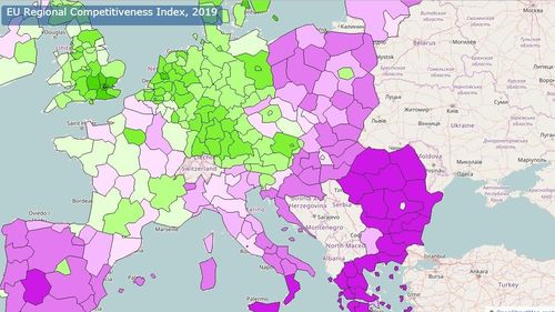 INTERACTIV Regiunea Sud – Est din România, a doua cea mai săracă din UE. Bucureștiul, la mijlocul clasamentului, Transilvania de Nord – spre coadă