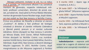 Paradoxul Nichifor Crainic în liceul românesc: Noul manual privind Holocaustul îl portretizează ca ideolog al extremei drepte, în vreme ce manualele de limba română le dau elevilor teme cu „Binele suprem” din poeziile lui
