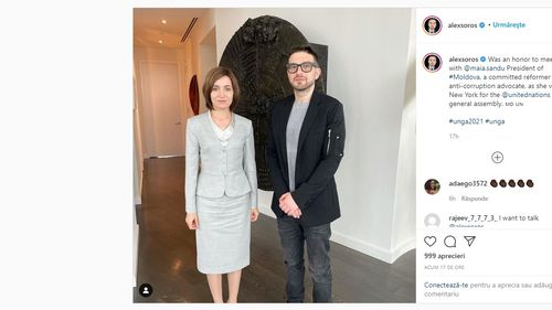 Maia Sandu s-a întâlnit la New York cu Alexander Soros, fiul miliardarului filantrop George Soros