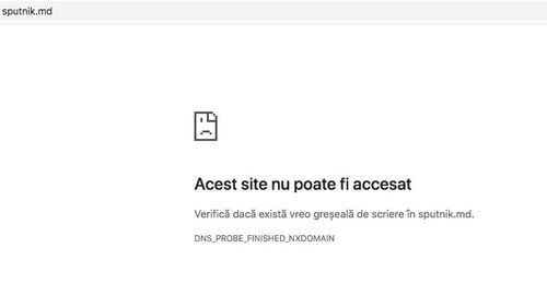 Site-ul Sputnik.md nu mai funcționează nici în România, după ce autoritățile din Republica Moldova l-au blocat