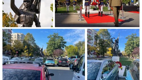 Statuia Ecaterinei Teodoroiu, dezvelită pe Șoseaua Panduri de Nicușor Dan, se află între două sensuri de circulație, fără trecere de pietoni, unde publicul nu are acces. Cum arată la o zi de la inaugurare