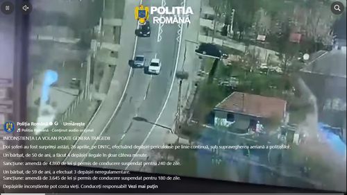 VIDEO Doi șoferi surprinși din elicopter în timp ce fac depășiri periculoase pe DN1C. Amenzi de mii de lei și permise suspendate pentru luni de zile