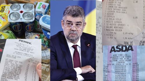 Lista de cumpărături a lui Ciolacu: Cât costă acum în România, Spania, Italia și Marea Britanie produsele luate de premier anul trecut / În România sunt mai scumpe cu 11%, față de acum 4 luni
