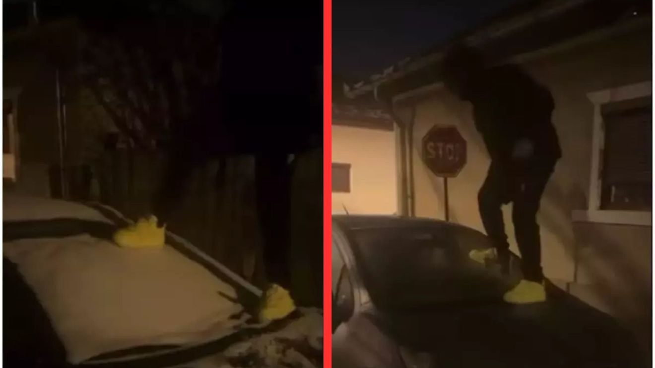 Dosar penal pentru un adolescent care a spart parbrize de maşini, în urma unei provocări pe TikTok