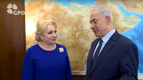 VIDEO Netanyahu către Dăncilă: ”Sper că vă veți muta ambasada la Ierusalim”. Dăncilă: ”Vă mulțumesc foarte mult”