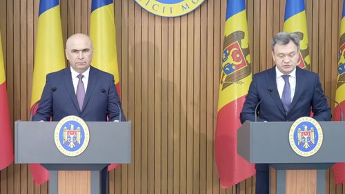 VIDEO Întâlnire între premierii României și Moldovei: „Când la fotbal câștigă Moldova sau România, trăim aceeași emoție de mândrie și de bucurie” / ”O treime din exporturile noastre sunt cumpărate de România”