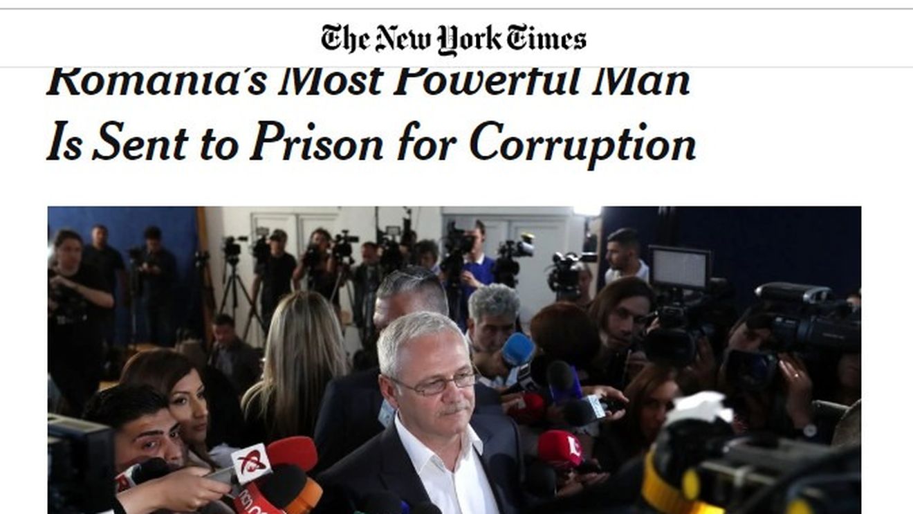 New York Times: Cel mai puternic om din România a ajuns în închisoare pentru corupție