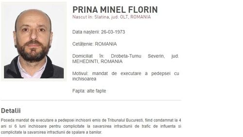 Minel Prina, fost primar al Slatinei, dat în căutare generală după ce a fost condamnat la închisoare în dosarul lui Darius Vâlcov