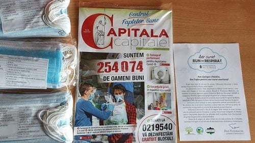 Primarul Sectorului 1, care candidează pentru un nou mandat, distribuie măști sanitare laolaltă cu materiale de campanie