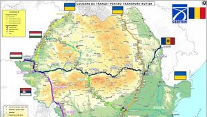 Harta celor cinci culoare de tranzit stabilite de Ministerul Transporturilor și MAI pentru transportatorii de mărfuri