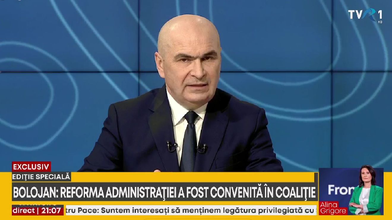 Ilie Bolojan, la TVR: Nu voi permite cât sunt premier să facem un buget pe premise nerealiste / Săptămâna viitoare ar trebui să trimitem bugetul în Parlament / Eu nu voi fi niciodată un populist, ca în coaliție să vorbesc ceva, apoi să spun altceva / Dacă nu vom livra acum, în 2028 vom discuta de alt vot, asta dacă vom mai dialoga