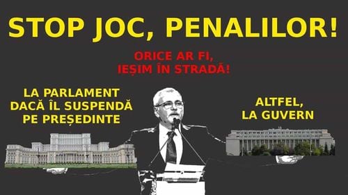 Protest azi în București: La Guvern sau la Parlament dacă președintele e suspendat
