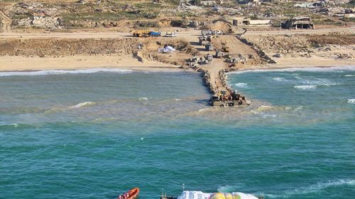 Gaza - Portul artificial american pentru transportul ajutoarelor umanitare este pe jumătate construit