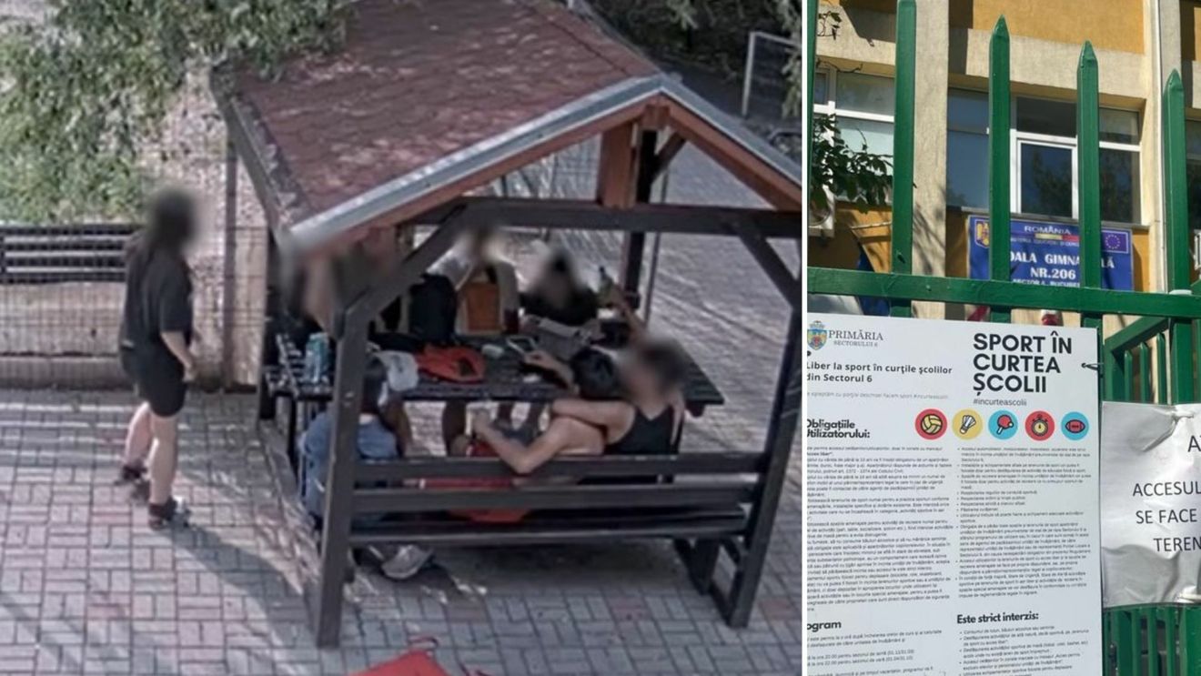 Excesele adolescenților la locurile de joacă pentru copii dintre blocuri în sectorul 6, taxate ca vandalism de polițiștii locali/ Terenurile de sport deschise gratuit la școli, aproape pustii