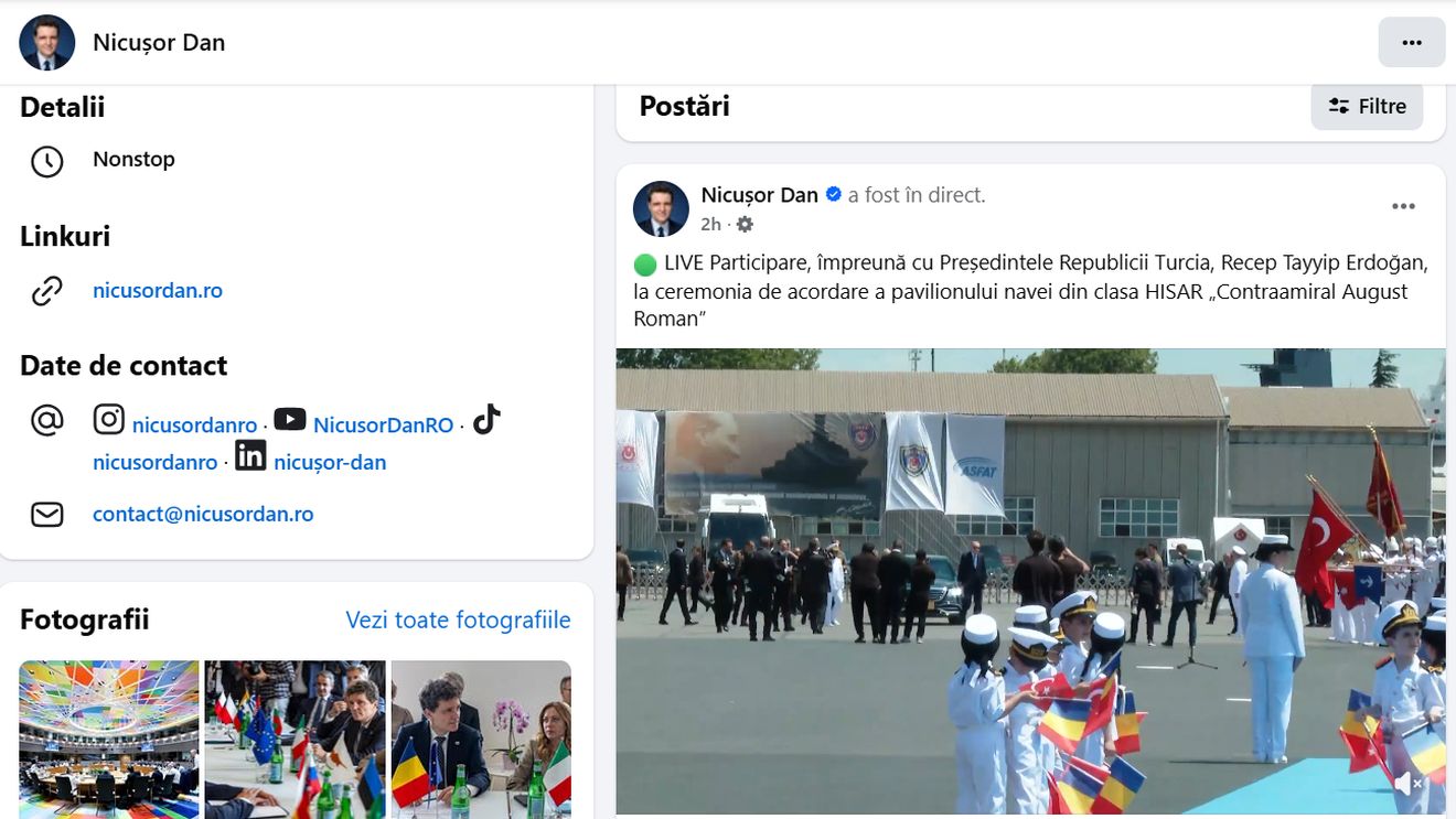Pagina de Facebook a lui Nicușor Dan are comentariile restricționate: doar utilizatorii care urmăresc pagina de peste 24 de ore pot comenta și vedea comentariile celorlalți