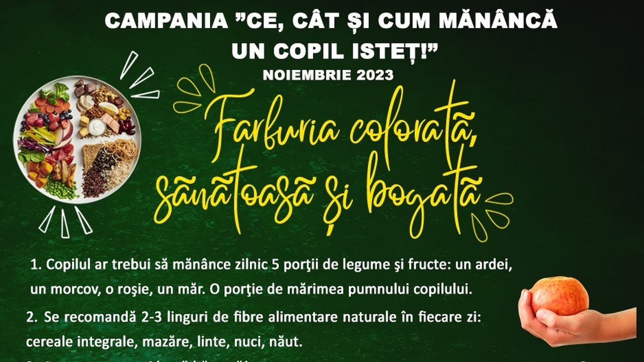 „Ce, cât și cum mănâncă un copil isteţ!” - campanie pentru școlari, părinți și profesori / În România, obezitatea este al patrulea factor de risc pentru anii de viață pierduți prin dizabilitate / Broșuri online pentru copii și adulți
