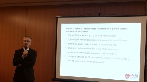 Radu Crăciun, Asociația pentru pensii private: Pilonul 2 de pensii este o mașină de Formula 1 pe care o conducem prin București. Bursa de la București din păcate a rămas cu mult în urma dezvoltării sistemului de pensii private