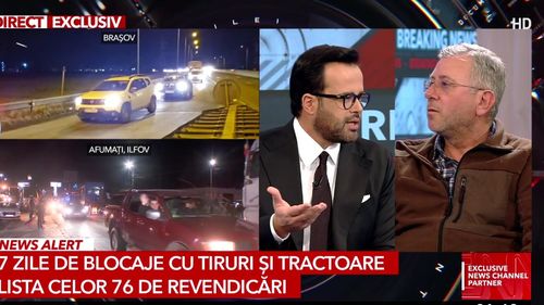 Unul dintre liderii protestatarilor a plecat din emisiunea lui Mihai Gâdea de la Antena 3 după ce au rulat imagini cu participarea fermierului la iUmor: ”Mă puneți în mașina de carne a televiziunii dumneavoastră”