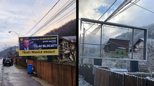 Organizația Declic acuză doi primari PNL că ar fi cenzurat panourile publicitare de pe DN1 cu pensia specială a premierului Ciucă