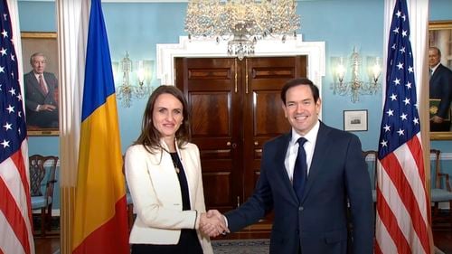 VIDEO Ministrul de Externe Oana Țoiu, la întâlnirea cu Secretarul de stat american Marco Rubio: „Am discutat și despre oportunităţile de investiţii viitoare în România” / Este prima întâlnire la nivel înalt cu un reprezentant al Administrației Trump