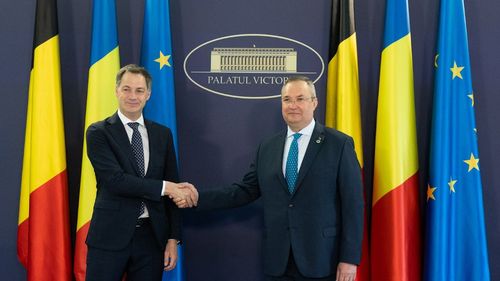 VIDEO Premierul Belgiei, Alexander De Croo, primit la Palatul Victoria de Nicolae Ciucă