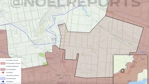 Ucrainienii susțin că i-au alungat pe ruși din satul Novi Komar pe drumul spre Velika Novosilka, o așezare-cheie în apărarea ucraineană