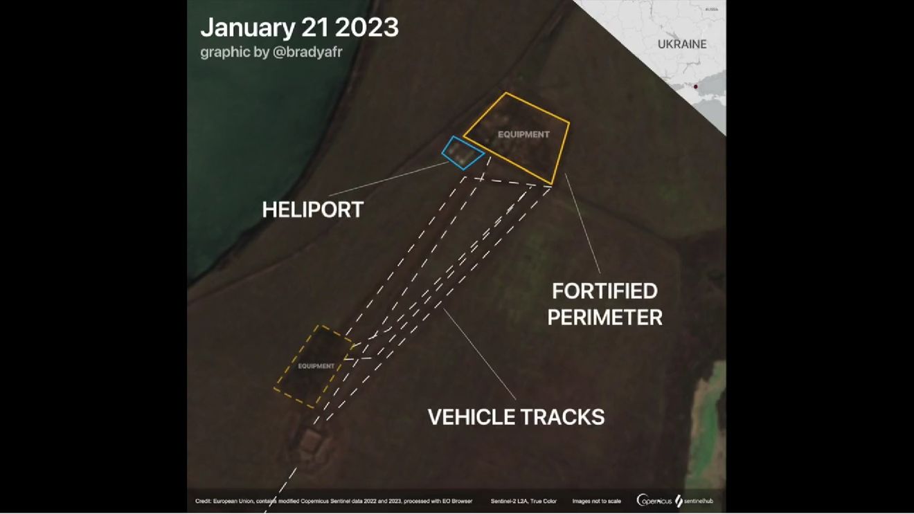 VIDEO Forțele rusești au construit o bază în nordul Crimeei, arată imagini din satelit