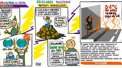 Săptămâna Verde în școli: clima în benzi desenate – 10 lucruri de spus când colegii ironizează schimbările climatice