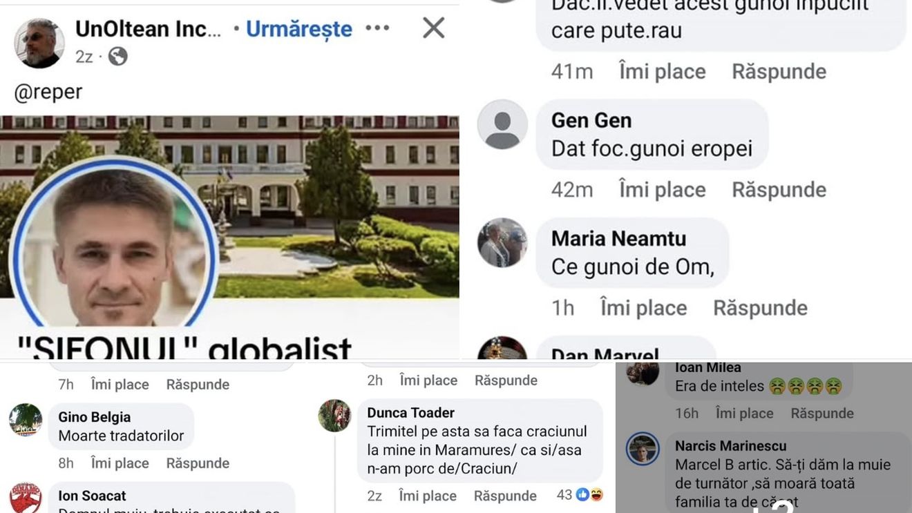 Marcel Bartic, critic al comemorării lui Zelea Codreanu din Tâncăbești, amenințat cu moartea pe rețele de socializare de către adepții mișcării legionare / ”Nu îmi este teamă. Nu am ezitări, nu dau înapoi”