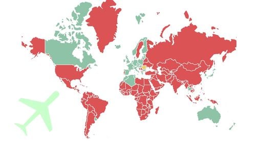 Noua hartă a statelor verzi, de unde românii se pot întoarce fără a mai intra în izolare sau carantină. Zborurile suspendate cu aceste țări se reiau începând de marți