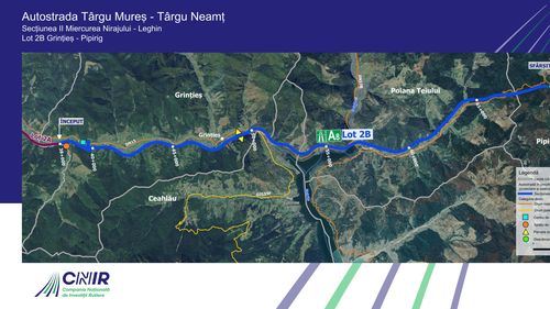CNIR a predat constructorului lotul 2B Grințieș-Pipirig al Autostrăzii A8 Târgu Mureș-Târgu Neamț