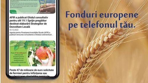 Agenția pentru Finanțarea Investițiilor Rurale anunță că a lansat prima aplicație pentru telefonie mobilă a unei instituții publice care gestionează fonduri europene