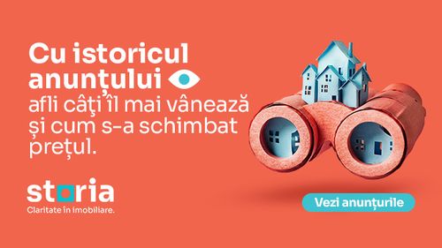 De acum, pe Storia, ai istoricul anunțului clar afișat, ca să cauți mai bine informat! Așa, știi evoluția prețului, câți vânează anunțul și orice modificare, ca să-ți calculezi bine următoarea mișcare! (P)