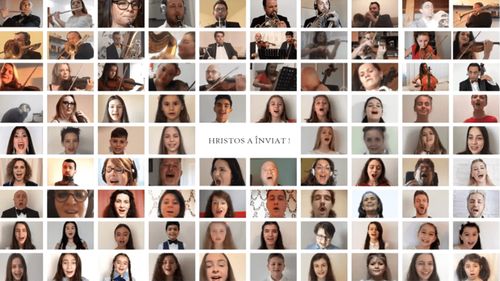 VIDEO O sută de artiști și membri ai Orchestrei simfonice București interpretează piesa „Hristos a înviat!” de acasă