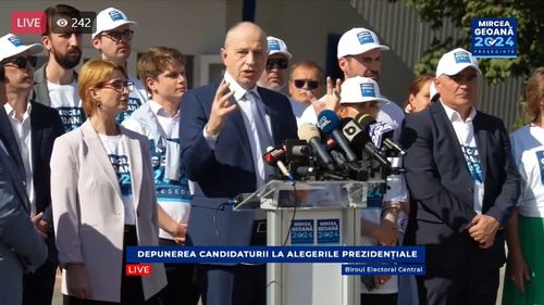 Mircea Geoană, la depunerea candidaturii pentru Cotroceni: Acest monopol al partidelor tradiţionale trebuie să înceteze / Va fi cea mai decisivă și influentă președinție / Nu merg să dorm la Cotroceni
