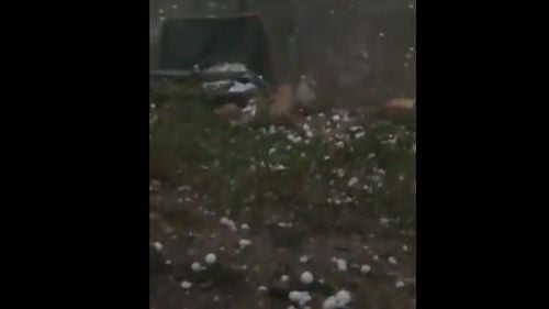 VIDEO Grindină cât oul de porumbel în Argeș