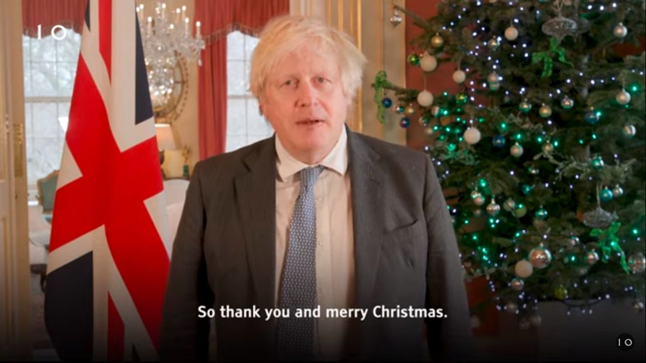 VIDEO În mesajul de Crăciun, Boris Johnson îi îndeamnă pe britanici să se vaccineze