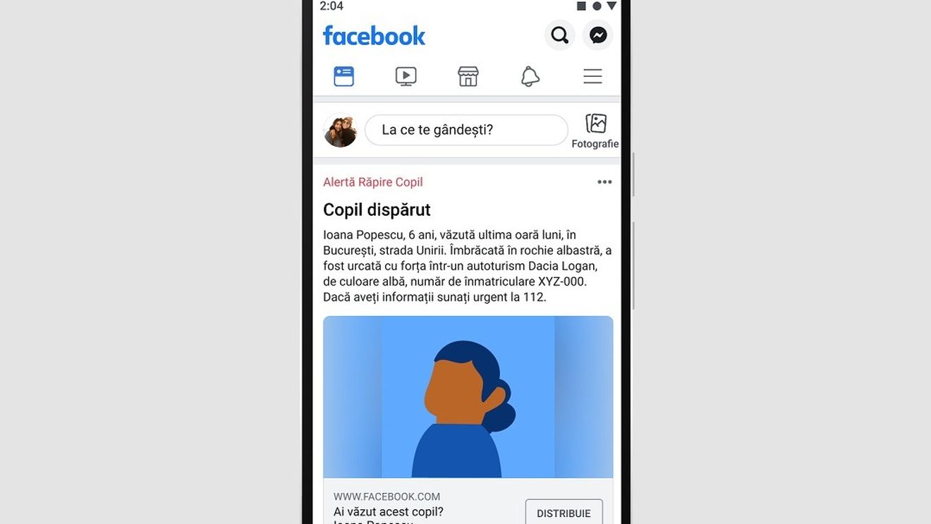 Facebook anunță un sistem de alertă pentru a ajuta la localizarea copiilor dispăruți din România / Alertele vor include informații detaliate și o fotografie a copilului