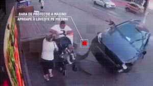 Mărturiile părinților care și-au salvat copilul din calea unei mașini care fusese proiectată pe trotuar, lângă ei, în Galați