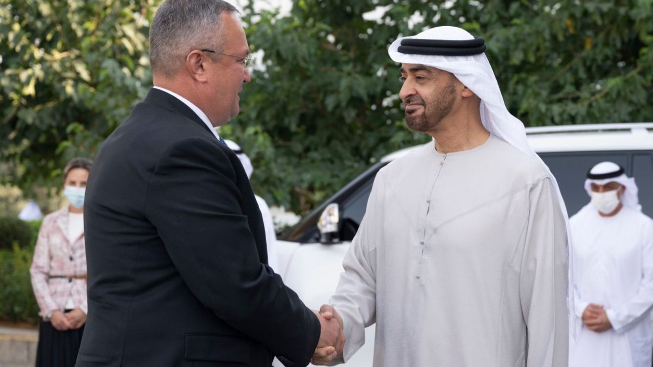 Premierul Ciucă s-a întâlnit la Abu Dhabi cu președintele Emiratelor Arabe Unite/ Discuții despre aprovizionarea cu petrol și gaze/ Din delegația română au făcut parte și miniștrii Transporturilor, Energiei și Agriculturii