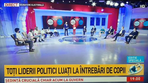 Dezbatere inedită. Liderii partidelor față în față cu întrebările copiilor: Turcan, Barna, Tomac, Ponta, Firea și Ionașcu au răspuns la întrebări despre educație, mediu, sănătate